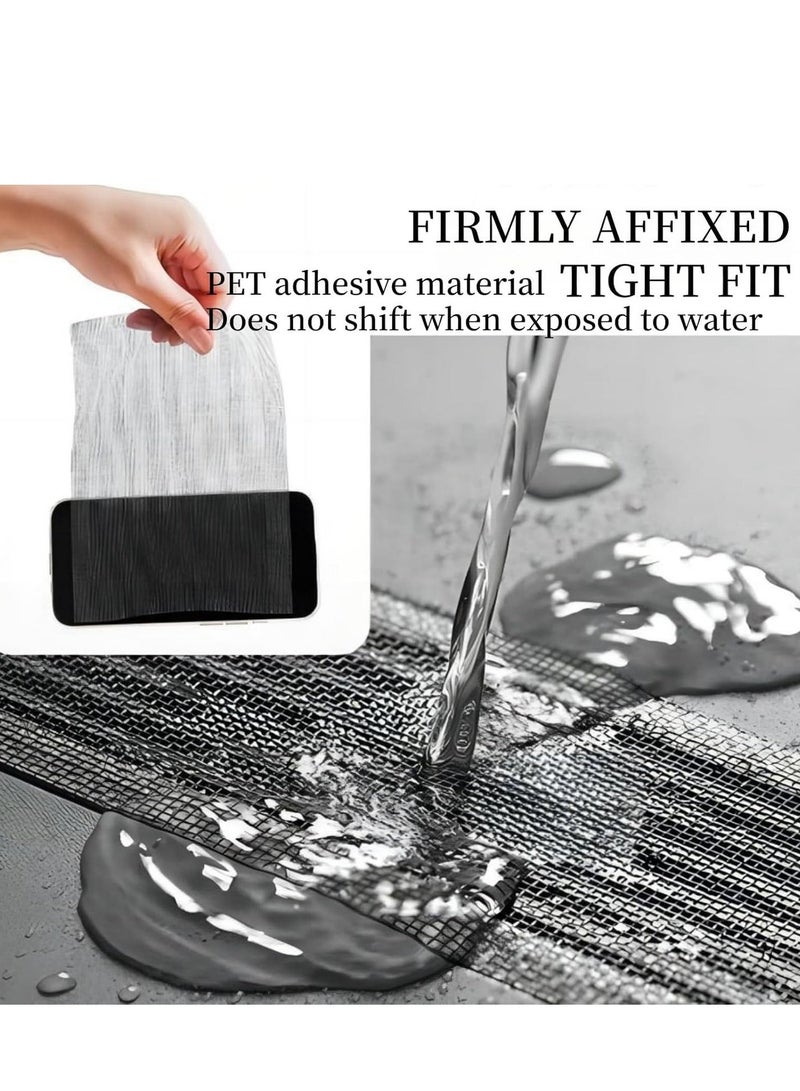 Disposable Self-Adhesive Shower Drain Hair Catcher – Anti-Blocking Floor Drain Strainers for Kitchen, Bathroom, Laundry, and Bathtub – Includes Cleaning Shovel for Easy Maintenance (7 cm Width) - Image 3