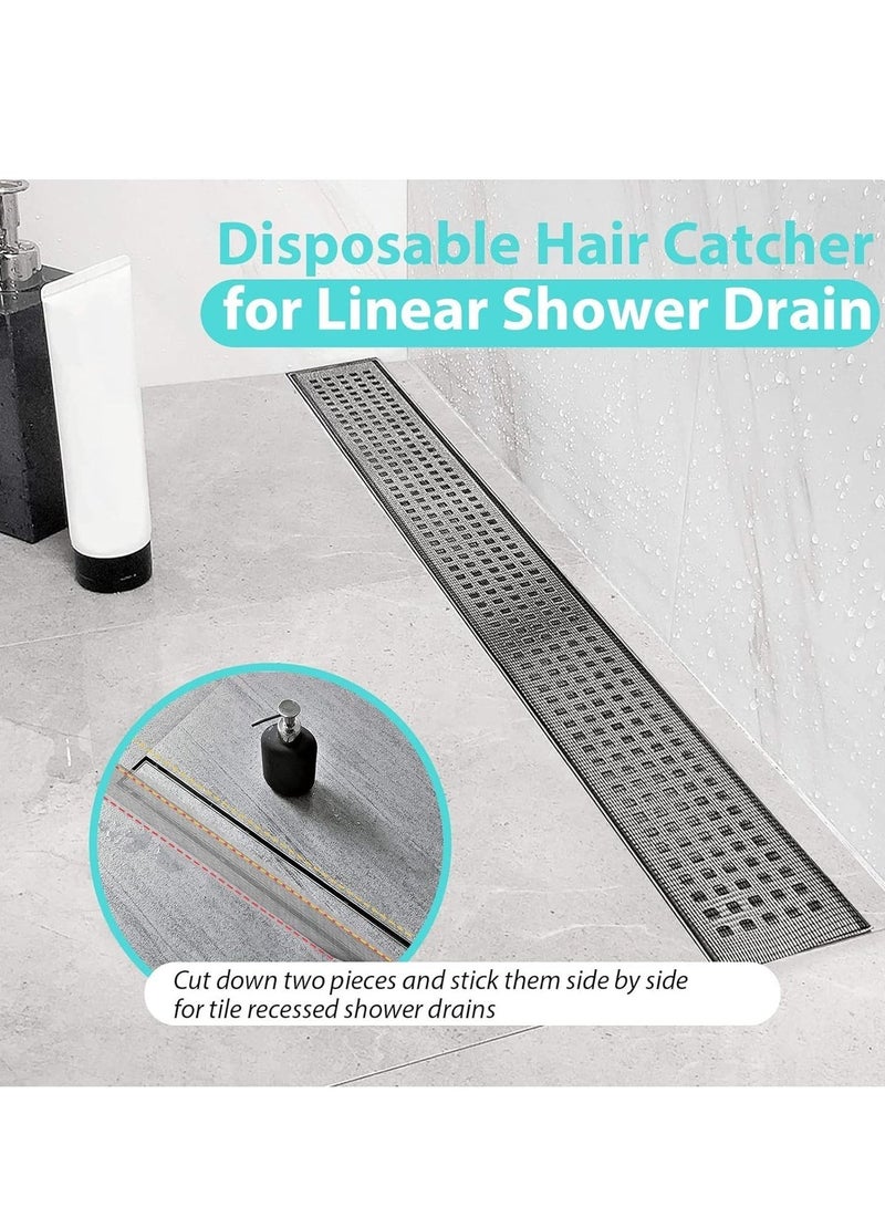 Disposable Self-Adhesive Shower Drain Hair Catcher – Anti-Blocking Floor Drain Strainers for Kitchen, Bathroom, Laundry, and Bathtub – Includes Cleaning Shovel for Easy Maintenance (7 cm Width) - Image 4