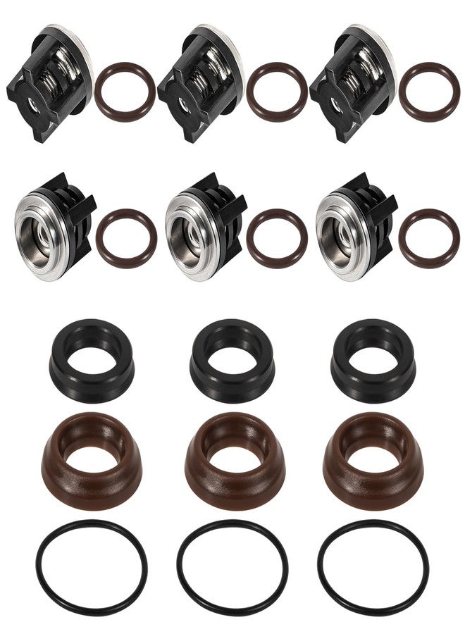 Camoo AR1828 Water Pump Check Valves Kit & AR1857 Pressure Washer Packing Kit Compatible with Annovi Reverberi 18mm RK, RKA, RKV, XRC, Replace Mi-T-M 70-0177 - Image 1