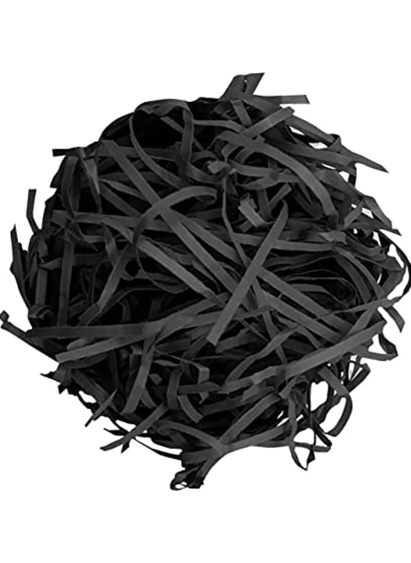 مارك حشو الورق الممزق المجعد لسد تغليف الهدايا / تعبئة السلة ، مستلزمات التعبئة (أسود)  - Image 1