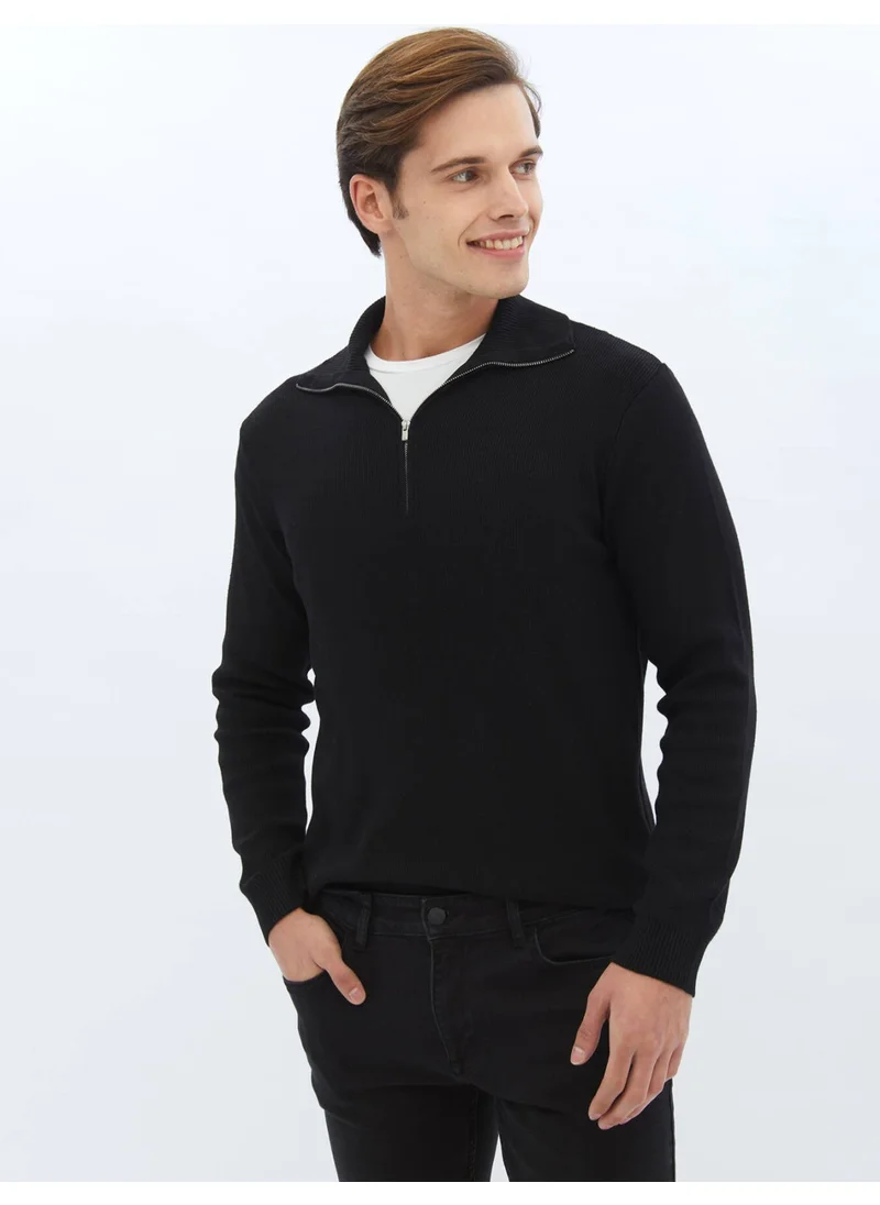 Kip Black Patterned Knitwear