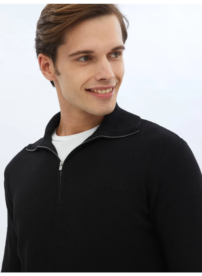 Kip Black Patterned Knitwear