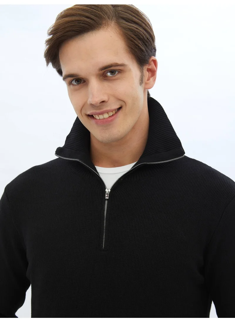Kip Black Patterned Knitwear