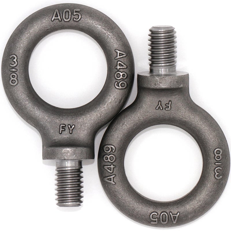 FY 2 Pcs Lifting Shoulder Eye Bolts 3/8""-16 X 5/8"" - Image 1