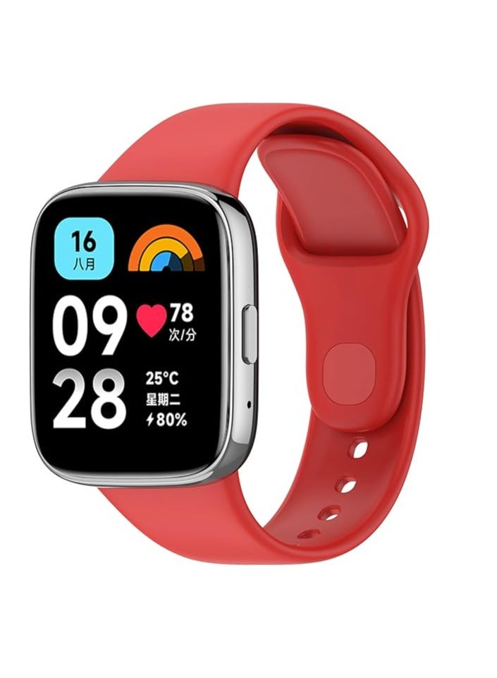 Strap Watch Silicone Compatible With Xiaomi Redmi Watch 3 Lite/Redmi Watch 3 Active, Sport Silicone Watch Band Wrist Strap,Bracelet Wristband Wrist Strap - Image 1