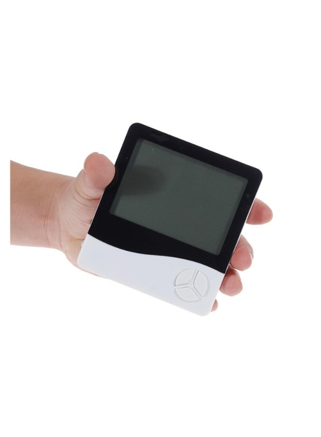 مقياس حرارة ورطوبة رقمي دقيق - شاشة LCD احترافية لمراقبة درجة الحرارة والرطوبة مع وظيفة الذاكرة، وساعة منبه، وعرض للتقويم، للاستخدام الداخلي والخارجي - Image 5