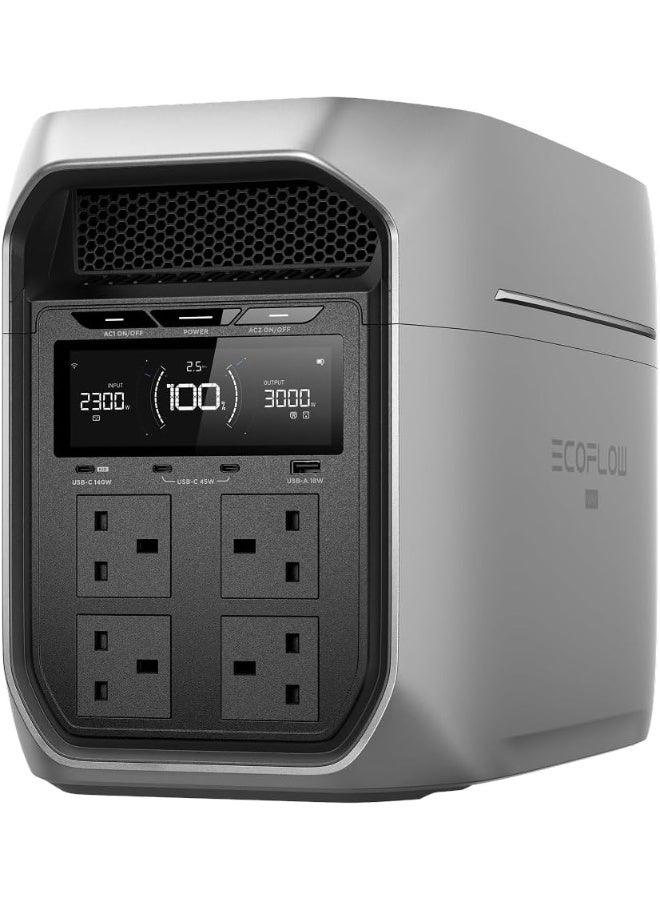 ECOFLOW EF ECOFLOW Portable Power Station DELTA 3 Max Plus, 2048Wh LiFePO4 Battery, Solar Generator (Solar Panel Optional), 3000W AC Output, 0–80% Fast Charge in 47 min, 10ms UPS Backup,Reliable Home Backup - Image 1