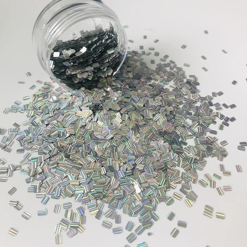 10 Grams/Pack - Stripe Rectangles Glitter - Festival Rave Beauty Makeup Face Body Nail Art Decoration T100