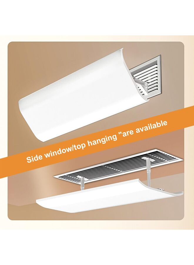 عاكس رياح مكيف الهواء المركزي، حاجز مضاد للهواء المباشر للزجاج الأمامي - للمنزل، غرفة النوم، غرفة المعيشة، المكتب، الفصول الأربعة، عالمي (40 سم) - Image 4