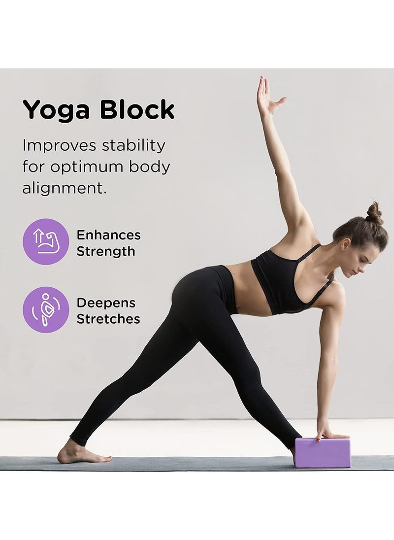 بيوينتي Yoga Block - EVA Foam blocks - High Density Foam Yoga Blocks - Premium Design Yoga Bricks Non-slip  Travel friendly - Improve strength, Balance and Flexibility(2Pcs)  - Image 5