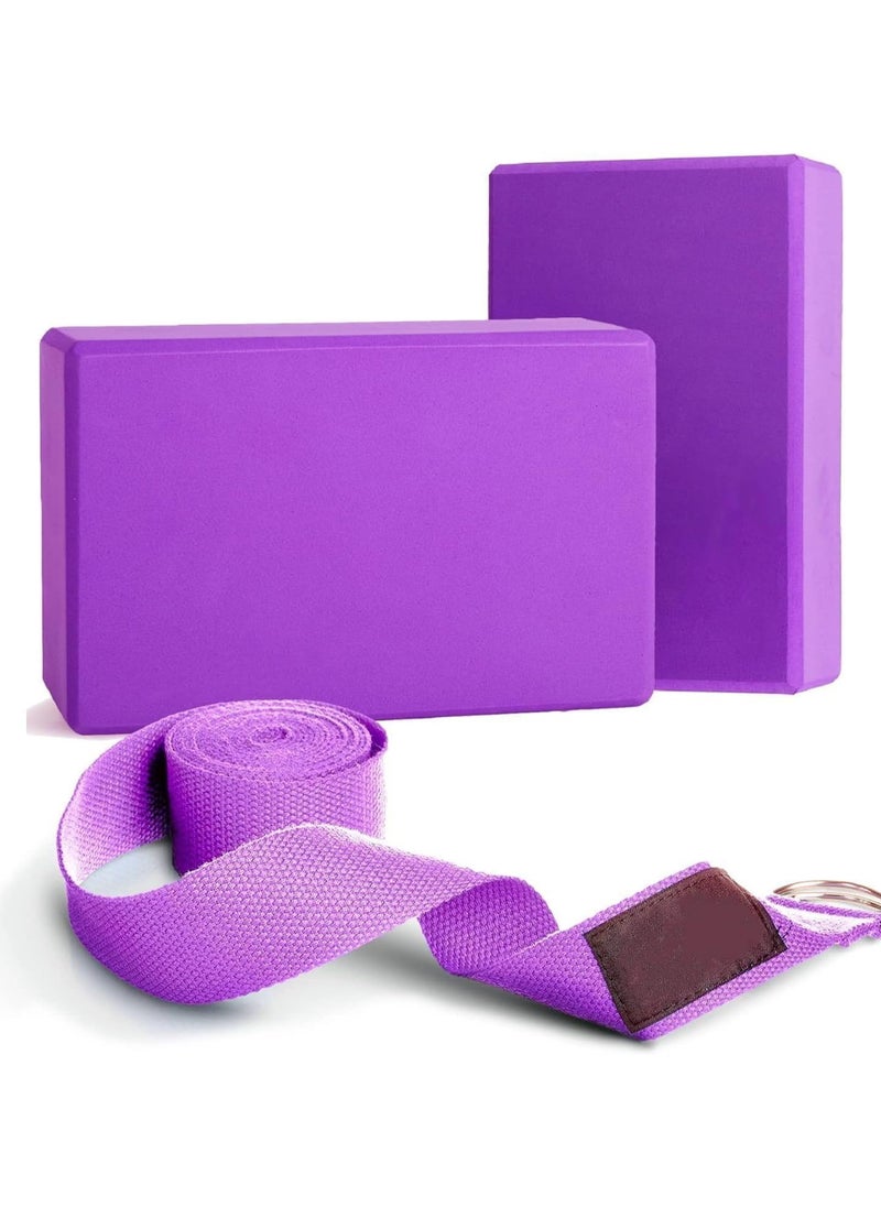 بيوينتي Yoga Block - EVA Foam blocks - High Density Foam Yoga Blocks - Premium Design Yoga Bricks Non-slip  Travel friendly - Improve strength, Balance and Flexibility(2Pcs)  - Image 1