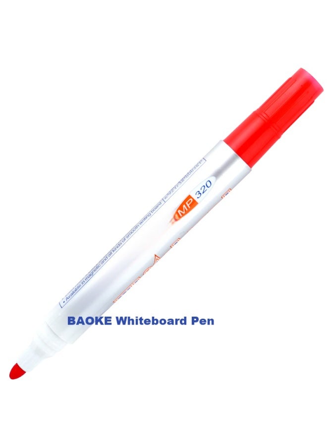 Baoke (Baoke) Mp320 Office Conference Teaching Whiteboard Pen Erasable Red 10Pcs/Box - Image 4