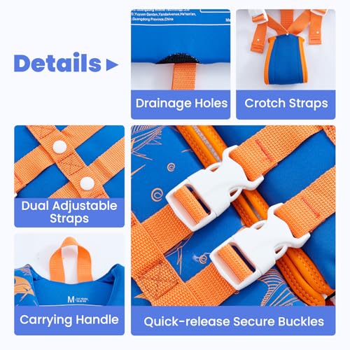 Gogokids Toddler Swim Vest, Kids Floaties – Boys & Girls Buoyancy Jacket, Swimming Aid for Pool & Beach, Fits 2-8 Years / 22-60 lbs - Image 4