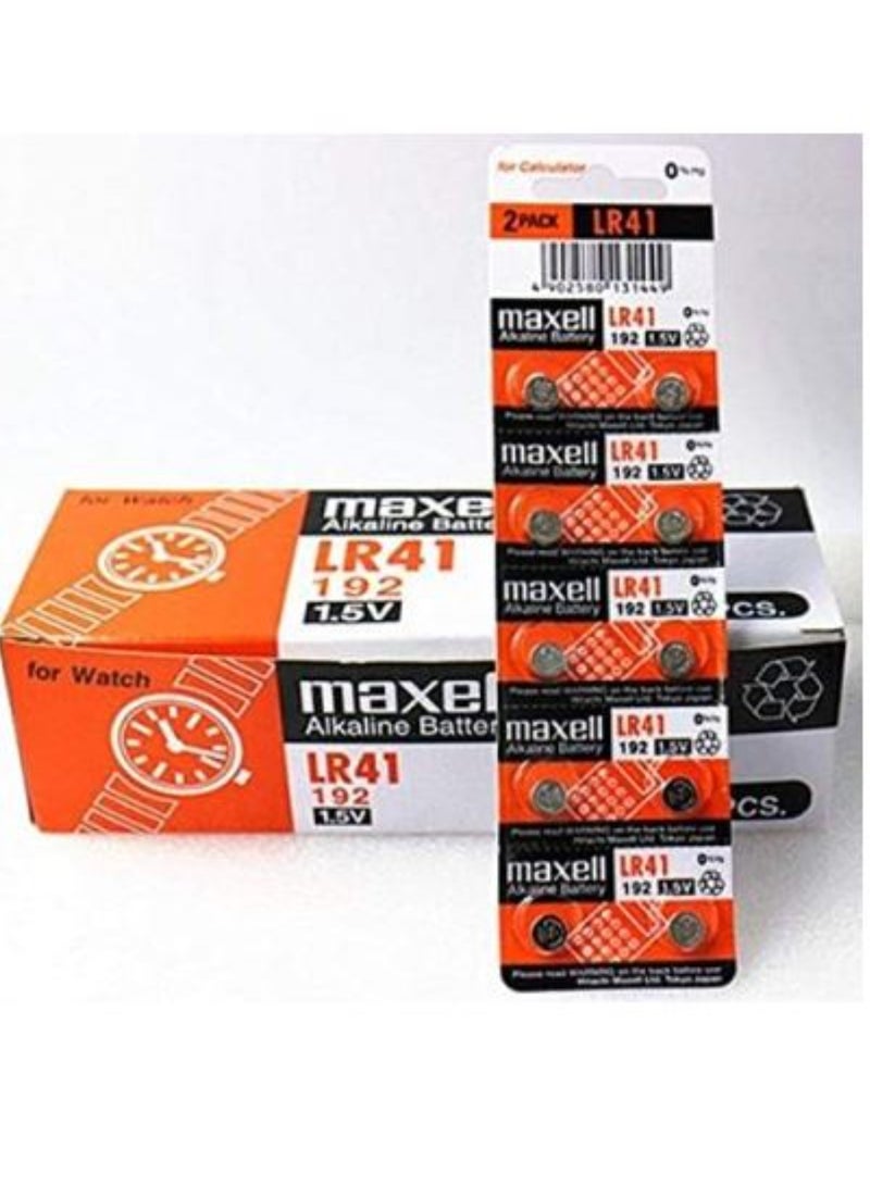 ماكسل 200 قطعة من بطاريات ماكسيل LR41 (192) AG3 القلوية 1.5 فولت