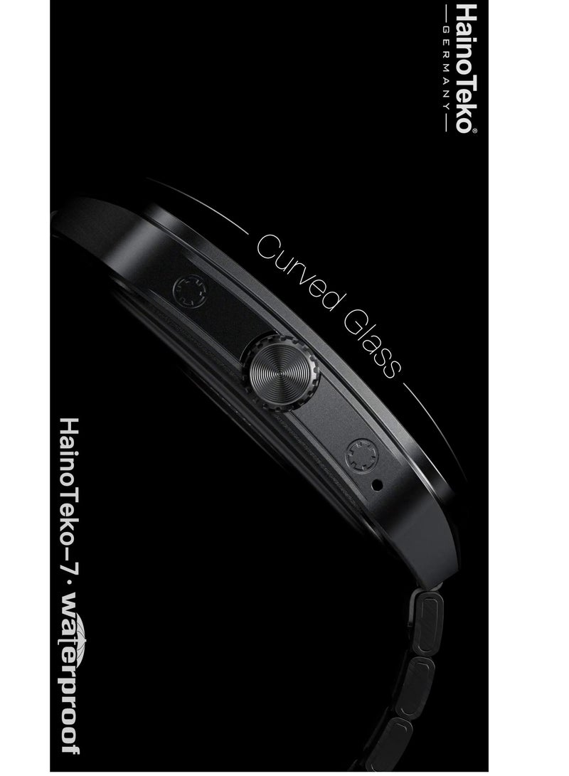 Haino Teko 7 Smart Watch with AMOLED Curved Display WATERPROOF & 3 Pairs of Straps (Silver) - Image 5