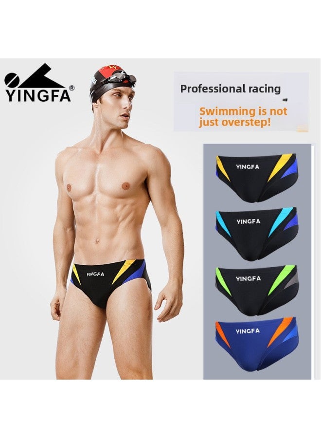 Loquat Yingfa Triangle Swimming Trunks Racing Swimming Suit Swimming Trunks Adult Professional Training Competition Training Swimsuit Y9617-Color:9617-3 Black And Blue Pants- - Image 2