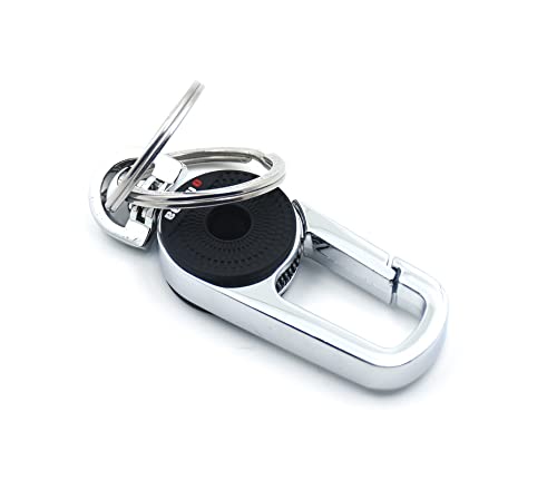 Omuda Stylish Hook Locking Silver Metal Carabiner Double Ring Hook Metal Key Chain for Men & Women - Image 4