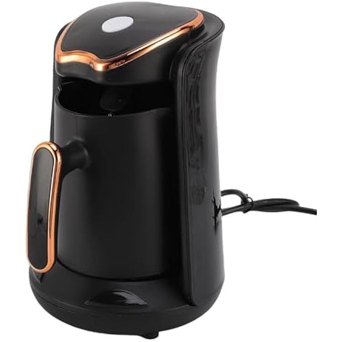 Asixxsix Turkish Coffee Maker 600W 4 Cups Turkish Coffee Machine Automatic Turkish Greek Coffee Machine Anti Overflow Anti Dry Burning Turkish Coffee Pot Uk Plug 220V - Image 1