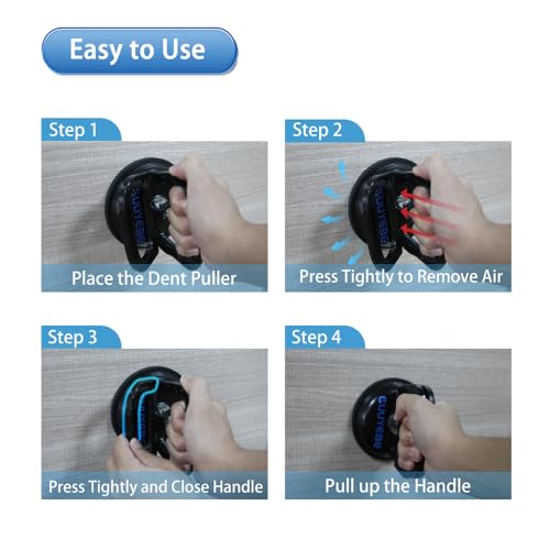 GuuYebe Heavy Duty Suction Cup, Vacuum Suction Cups for TV LED LCD Glass Mirror Screen Panel Granite Tiles and Compatible with Dent Puller to car Repairs Lifting Handle Removal Tool 2 Pack - Image 3