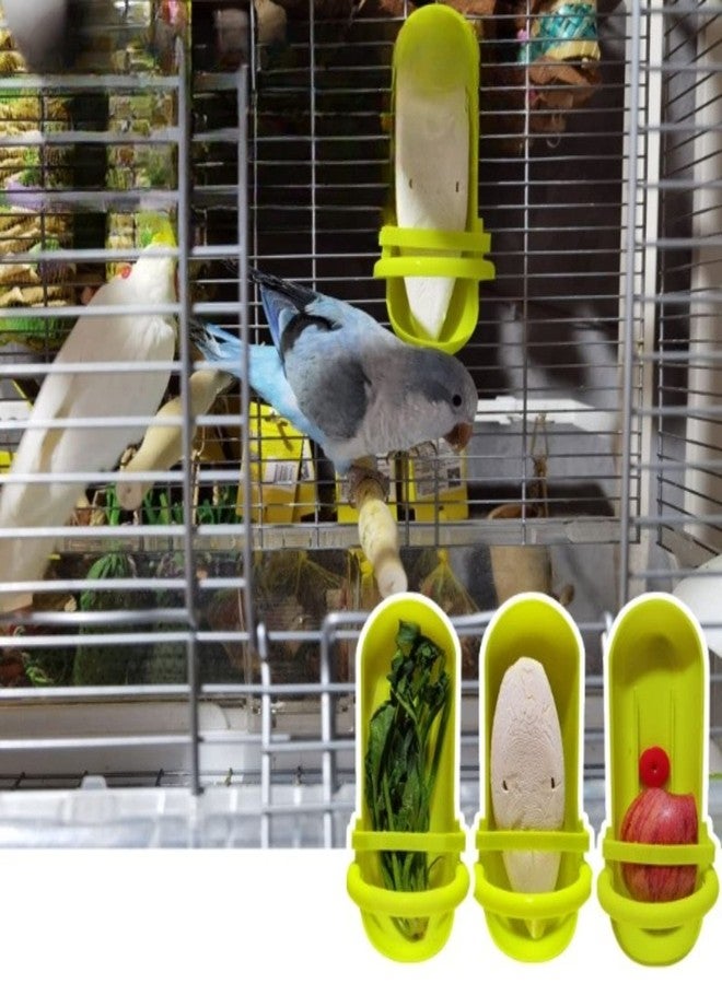 Barn Eleven Bird Feeding Cup Rack Plastic Cuttlebone Holder Bird Cage Storage Bowl Stand Parrot Food Holder for Budgies Parakeet Cockatiel Conure Lovebird Color Randomly, Pack of 1(Without Cuttlebone) - Image 4