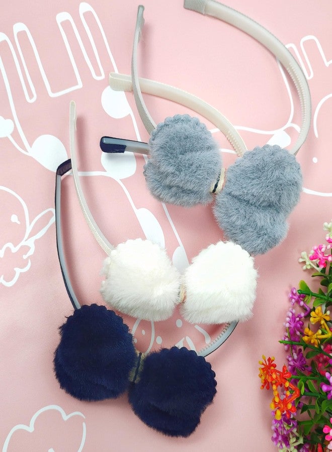 BellaStella Korean Fashionable Soft Fur Hairbands Stylish Headbands for Kids and Girls (Pack of 6 Pcs) - Image 5