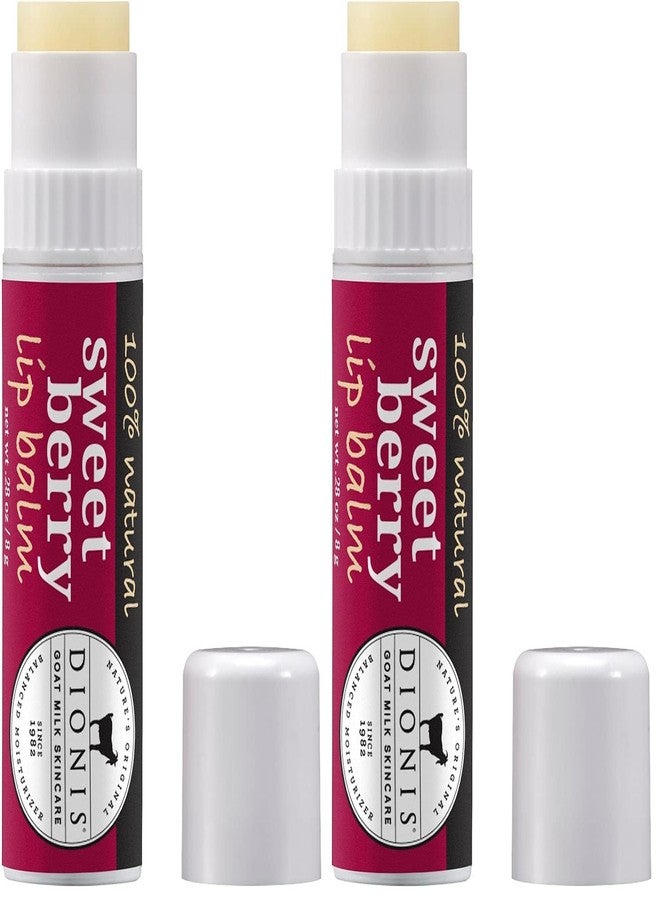 Dionis - Goat Milk Skincare Sweet Berry Scented Lip Balm (0.28 oz) - Made in the USA - Cruelty-free and Paraben-free (Pack of 2)