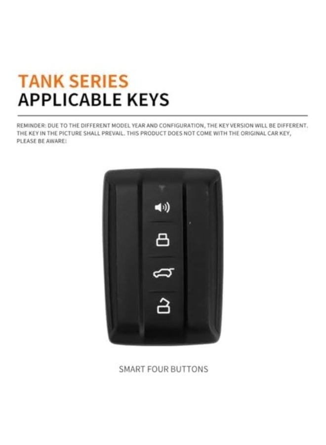 NOSKIN Leather Car Remote Key Cover, Protector for Great Wall GWM WEY TANK 300, 500, Tank300, Tank500, Keychain Accessories (Brown) - Image 2