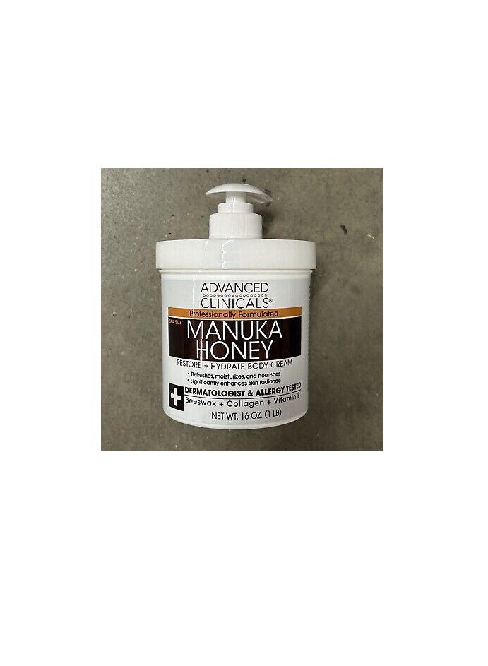 Advanced Clinicals Manuka Honey Moisturizing Skin Lotion Daily Use  454g