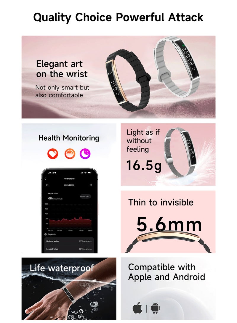 general Smart Watch B3 Smart Health Bracelet Support Android / iOS for Heart Rate Monitoring, Sleep Monitoring, Pressure Monitoring, Blod Oxygen, 24-Hour Health Monitoring, Incoming Call Reminder, Menstrual Period, Life Waterproof, Lightweight - Image 4