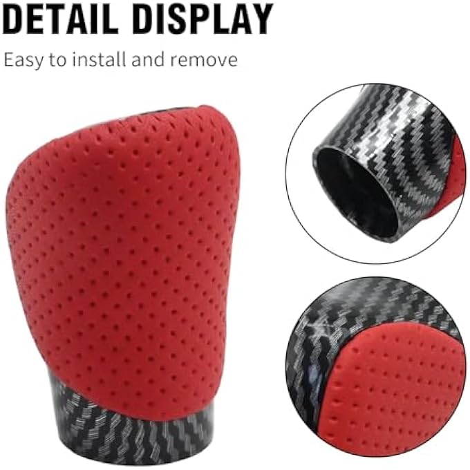 rayihni Gear Shift Knob Carbon Fiber Gear Lever Shift Knob Shifter for Lexus NX300h RC350 GS200t IS200t RC200t - Image 3