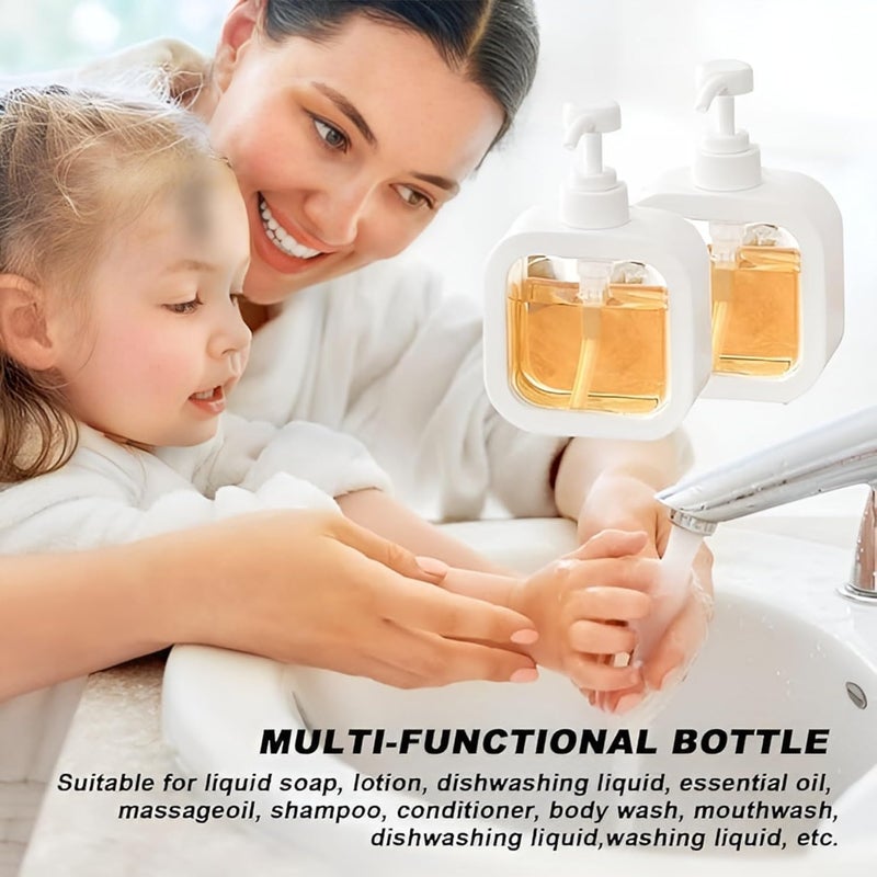 POPLEY Bottle Soap Dispenser for Bathroom Kitchen LargeCapacity Dispensing Bottled Hand Soap Dish Soap Shower Gel Shampoo Washing Powder Replacement Empty Bottle 300 ml - Image 3