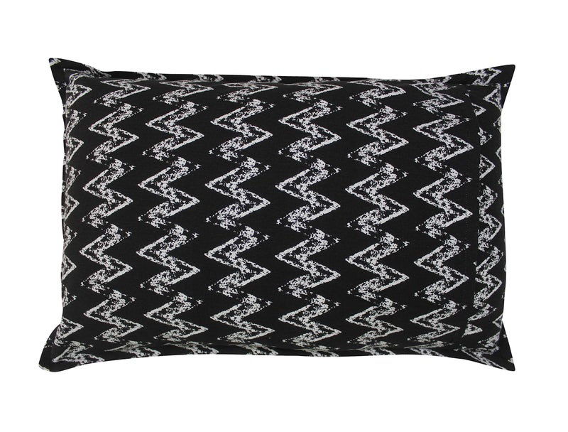 Airwill 100% Cotton Printed Pattern Flap Pillow Covers (46x69cm)(Black, Pack of 2 Pieces) - Image 3
