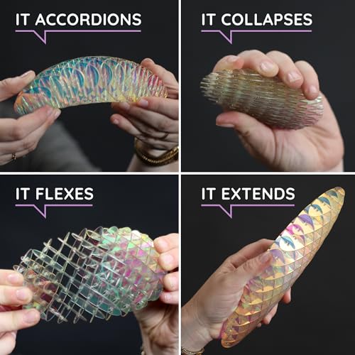 Morf Fidget Worm Toy - Flexible 3D Sensory Slug Figgy Toy for Kids, Teens, and Adults – Stretchy, Quiet, Stress and Anxiety Relief, Focus - For Play, School, Work Gifts, Great For Classroom and Office - Image 3