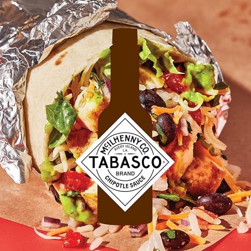 TABASCO Brand Chipotle Pepper Hot Sauce, Medium Heat, Glass Bottle, Smoky & Smooth, Great for Marinating or Grilling Meats, Chicken Burritos, & More, 5 Fl Oz (Pack of 1) - Image 4