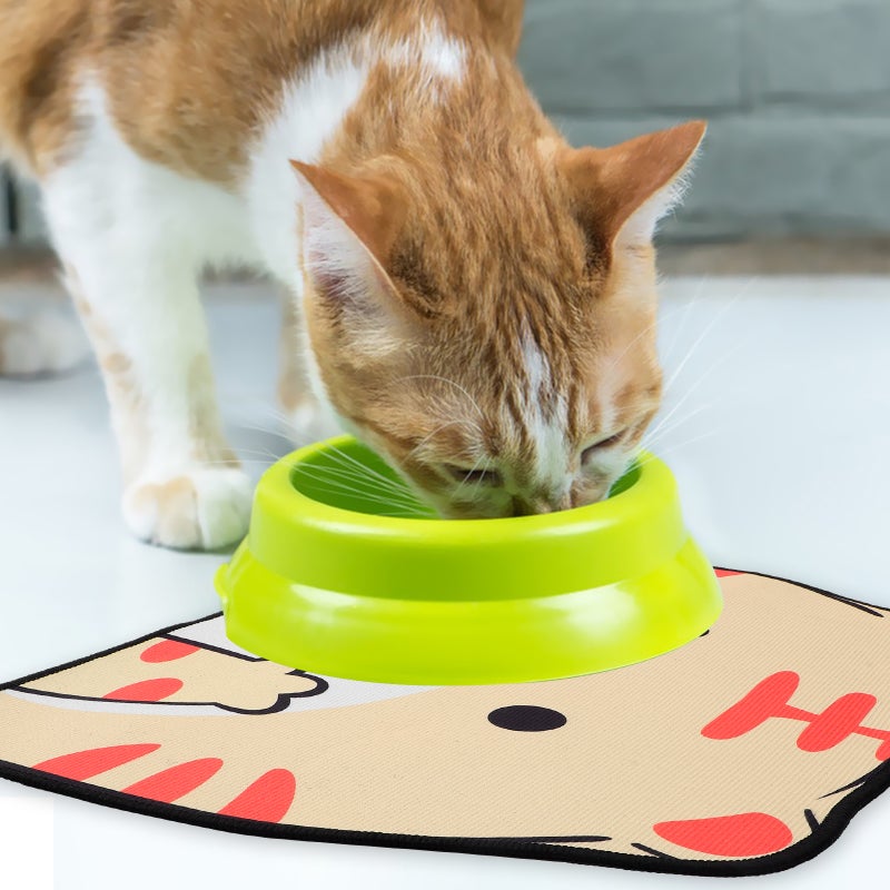 2pcs Dog Feeding Mat Quick Food Mat Pet Water Dispenser Mat Water Bowl Mat - Image 2