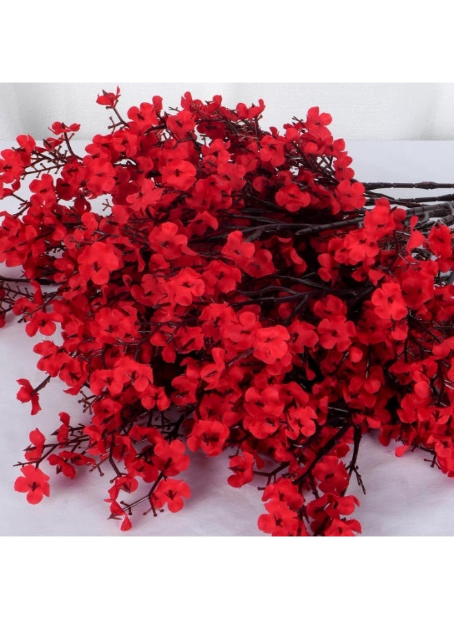 6 Pcs Artificial Flowers Bulk Real Touch Faux Gypsophila Bouquet Fake Plastic Silk Flowers for Home Kitchen Bedroom Wedding Festival Party Decoration - Image 5