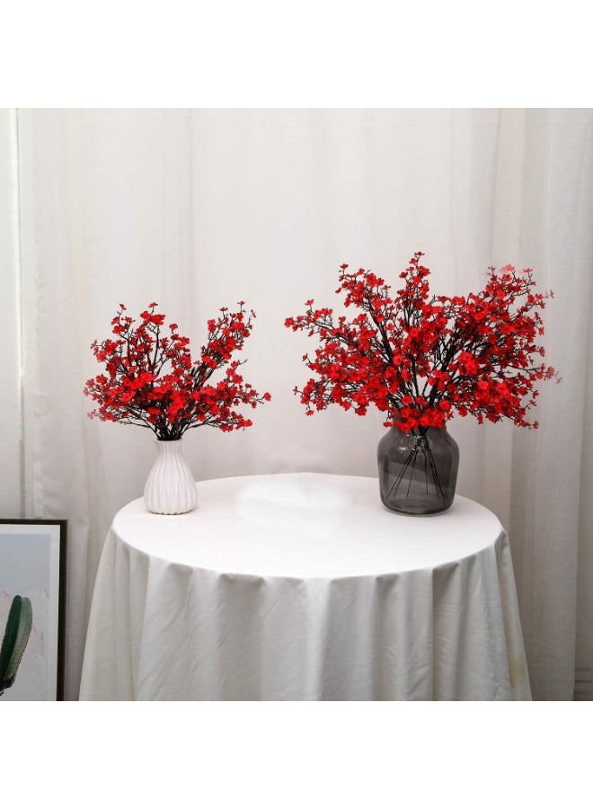 6 Pcs Artificial Flowers Bulk Real Touch Faux Gypsophila Bouquet Fake Plastic Silk Flowers for Home Kitchen Bedroom Wedding Festival Party Decoration - Image 2