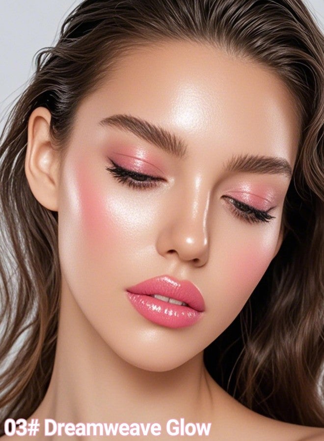 Erinde بودرة هايلايتر للوجه من إيريندي، لمسة توهج كريمية إلى بودرة، خفيفة الوزن وإشراقة صحية، هايلايتر للوجه والجسم يدوم طويلاً، 03 توهج حلم النسج - Image 2