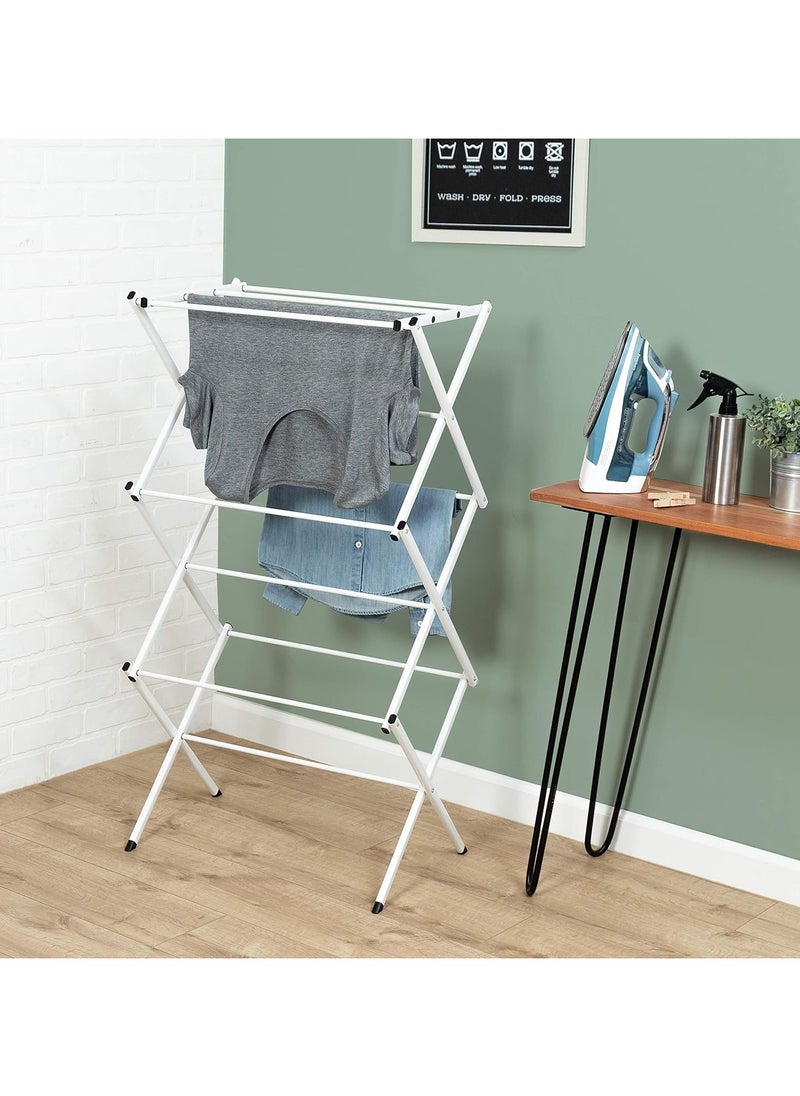 Generic Compact Clothes Drying Rack, 3-Tier Laundry Drying Rack for Clothes, Expandable Metal Clothing Dryer, Collapsible Towel Rack, Air Drying Rack  - Image 3