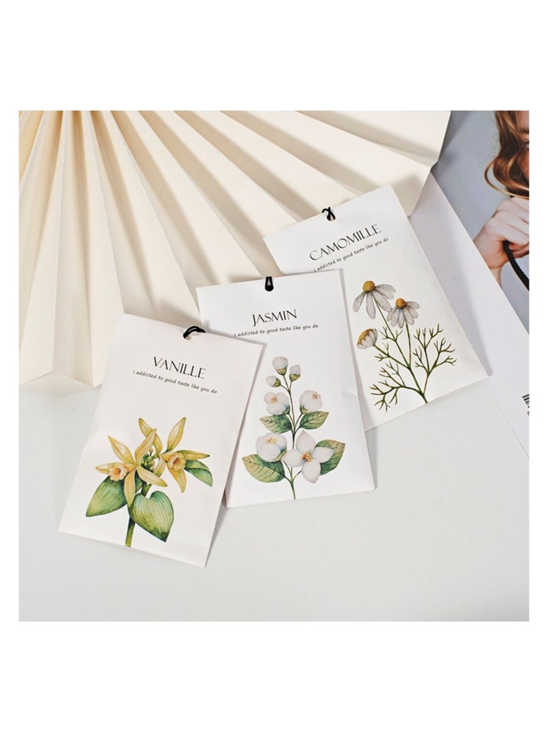 NOVOLAN Home Fragrance Sachets for Drawers and Closets, Fresh Scented Bags for Odor Elimination, Includes 12 Sachets (10g Each) with 6 Unique Scents: Rose, Lavender, Lily, Jasmine, Chamomile, Vanilla - Image 5