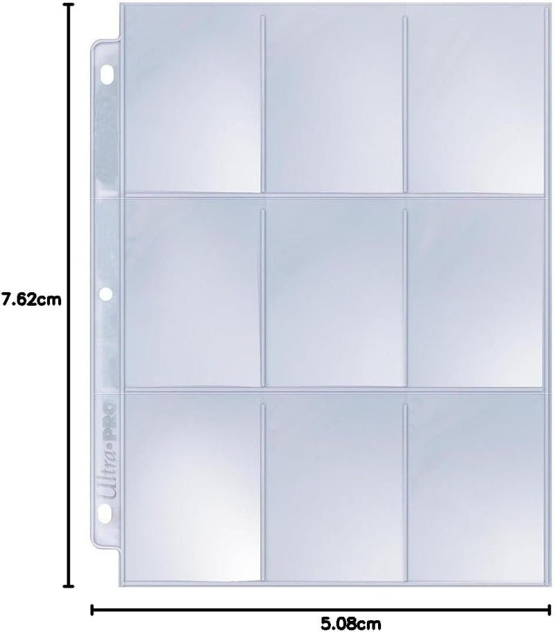 Ultra Pro UP209DR 9 Pocket Page Protectors - 25 Pack, Clear and Silver - Image 2