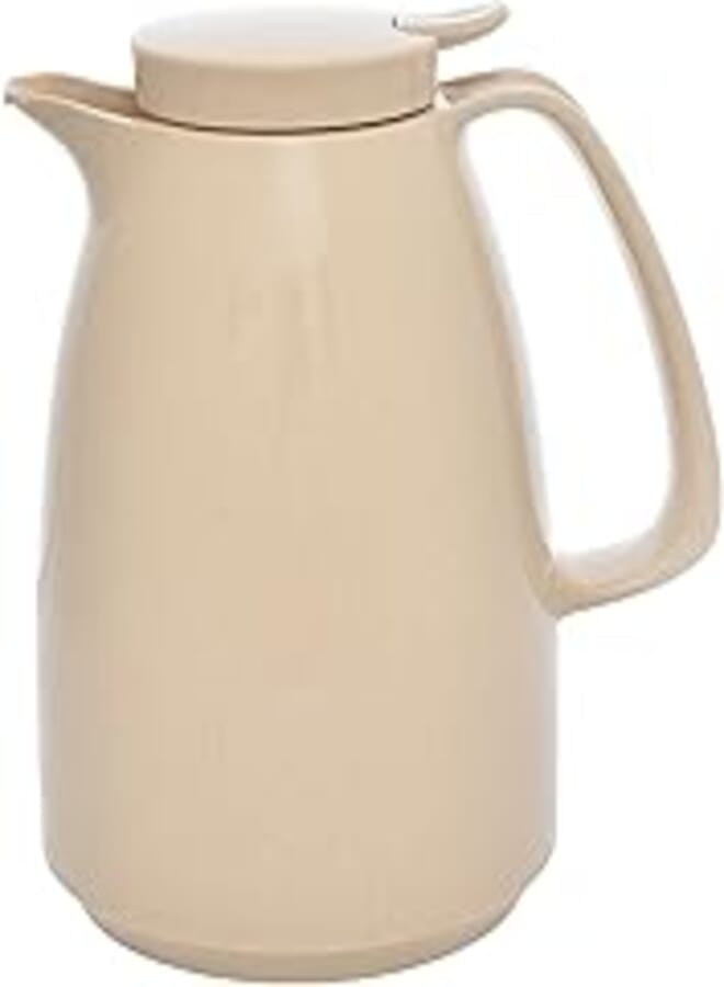 Rose RS-606-06-P/B Thermos with Button for Tea, Dark Beige