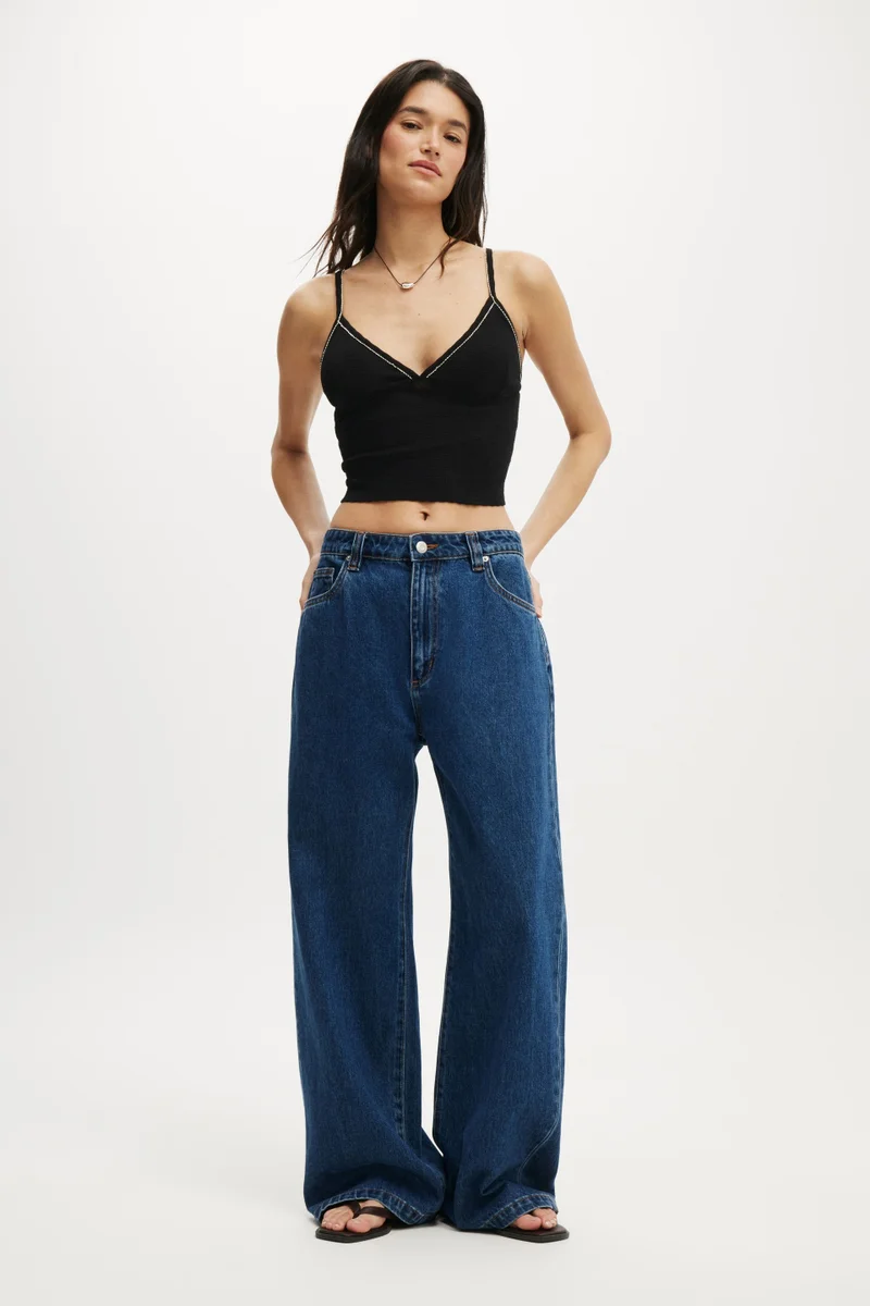 Cotton On Ada V Neck Lace Trim Tank