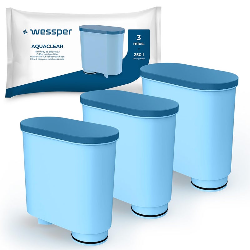 Wessper Water Filter Cartridge for Philips AquaClean CA690310 CA690322  Limescale Removal  3Pack Replacement for AquaClean Coffee Machines