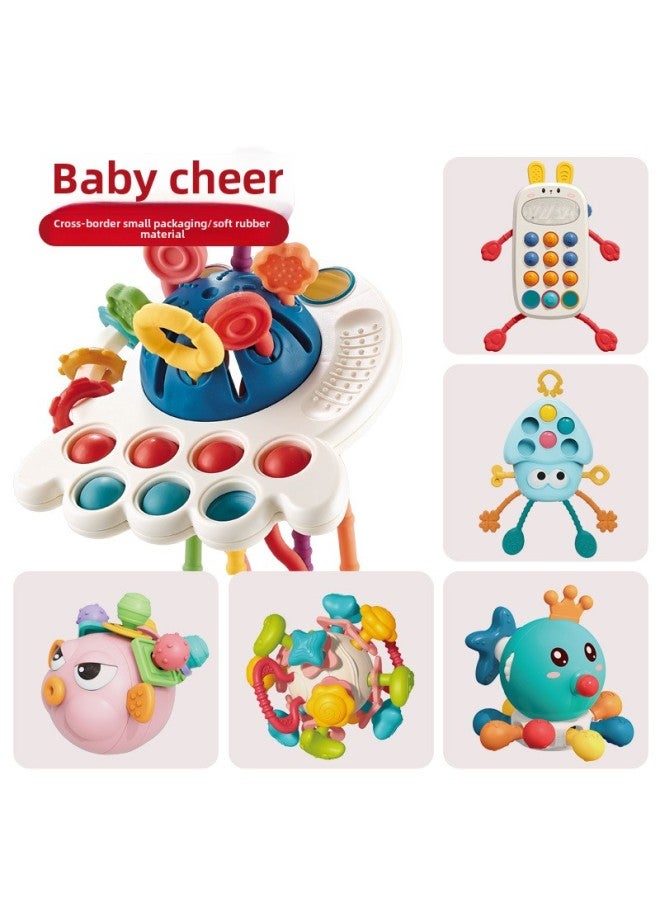 ألعاب امتصاص الأطفال من عمر 0 ​​إلى 18 شهرًا لحديثي الولادة، كرة الإمساك باليد من لالا - اللون: سرطان البحر الكبير - برتقالي - Image 2