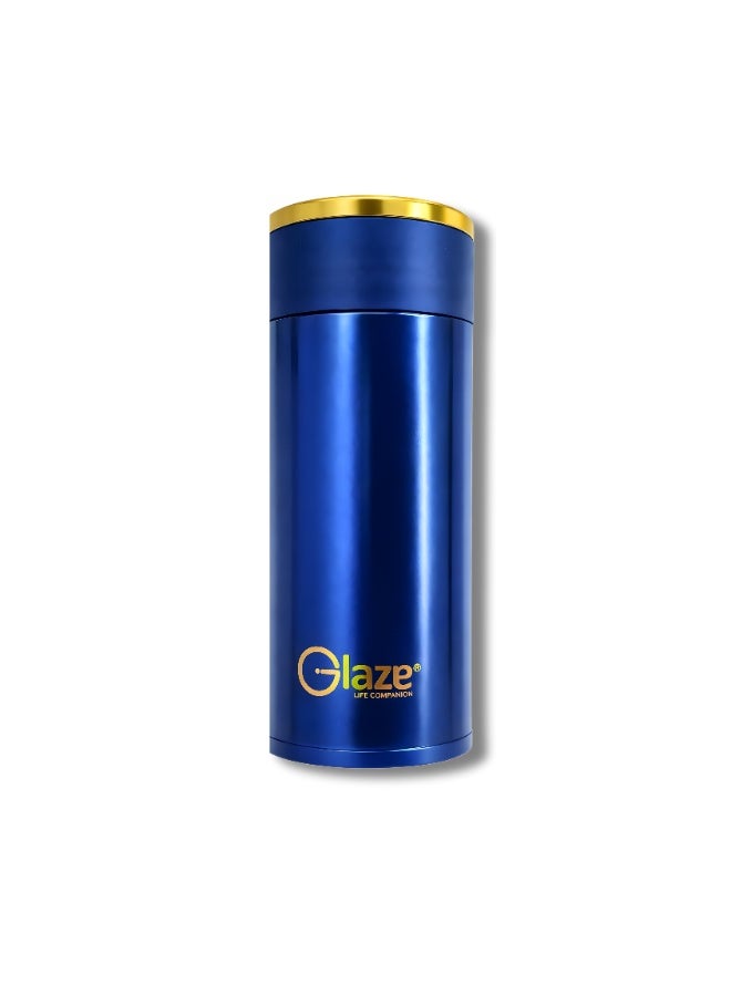 Glaze Water Bottle 304 Stainless Steel Vacuum Insulated Hot & Cold Leak-Proof 260ml Blue - Image 1