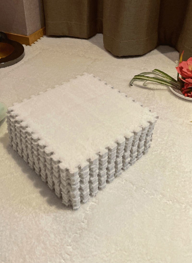 شاربدو 10 Ù‚Ø·Ø¹ Ø£Ù�Ø®Ù… Ø±ØºÙˆØ© Ù„ØºØ² Ø§Ù„Ø­ØµÙŠØ± Ø³Ù…ÙŠÙƒØ© Ø§Ù„Ù…ØªØ´Ø§Ø¨ÙƒØ© Ù…Ø±Ø¨Ø¹ Ø±Ù‚ÙŠÙ‚ Ø§Ù„Ø³Ø¬Ø§Ø¯ Ø§Ù„Ø¨Ù„Ø§Ø· Ù„ÙŠÙ†Ø© Ø§Ù„Ù…Ø¶Ø§Ø¯Ø© Ù„Ù„Ø§Ù†Ø²Ù„Ø§Ù‚ Ø®Ù„ÙŠØ· Ù„ØºØ² Ø§Ù„Ø³Ø¬Ø§Ø¯ - Image 1