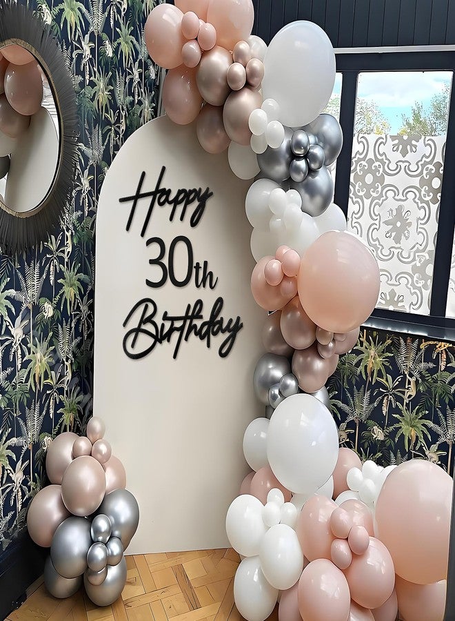 لافتة "عيد ميلاد سعيد" من ماسترون مع أرقام من 0 إلى 9 للخلفية - ملصق "عيد ميلاد سعيد" من اللباد مخصص للعمر لتزيين قوس البالونات في حفلات أعياد الميلاد وحفلات استقبال المولود - أسود - Image 5