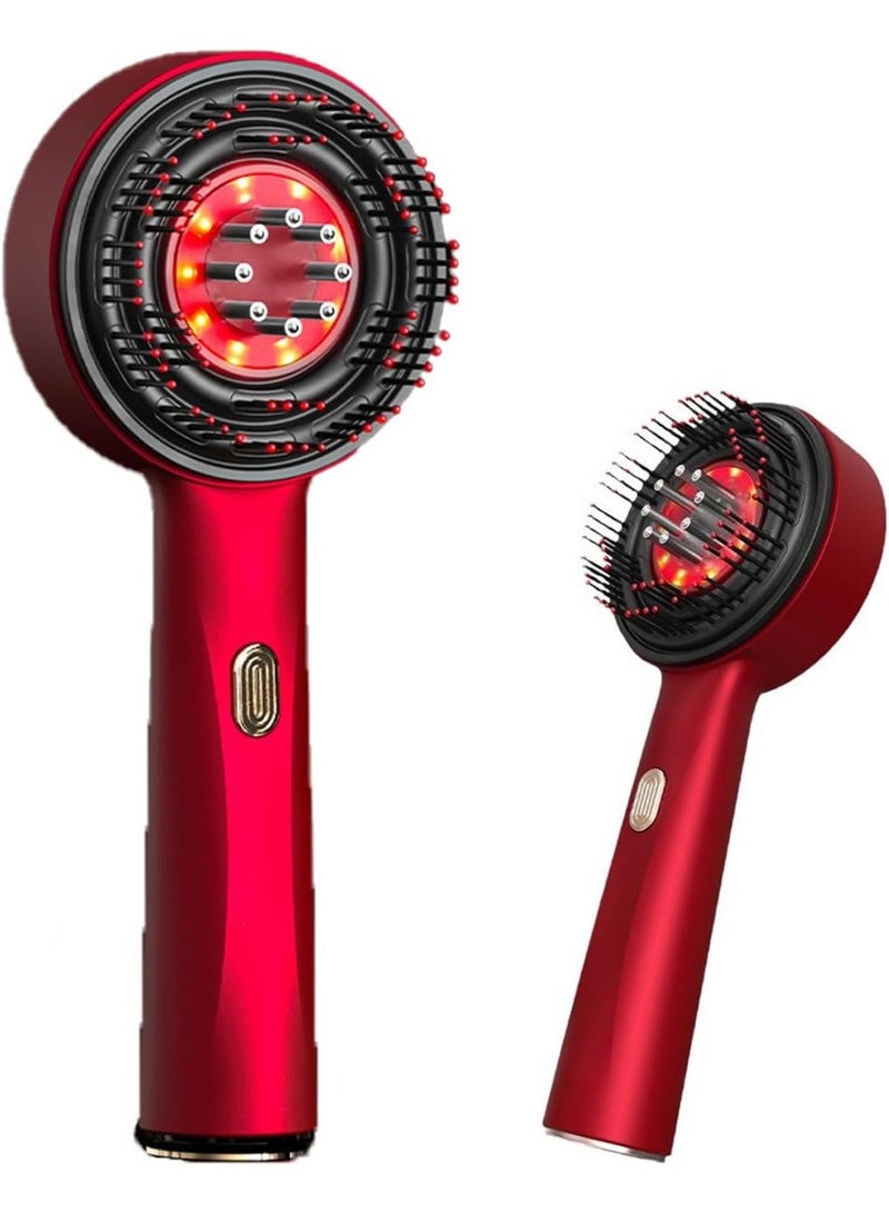 XTECH 3 in-1 Electric Scalp Massager Head, Handheld Portable Scratcher Massager for Hair Growth, Cordless Massager for Scalp & Hair, IPX7 Waterproof, Unique Essential Oil Atomization Function (Red) - Image 1