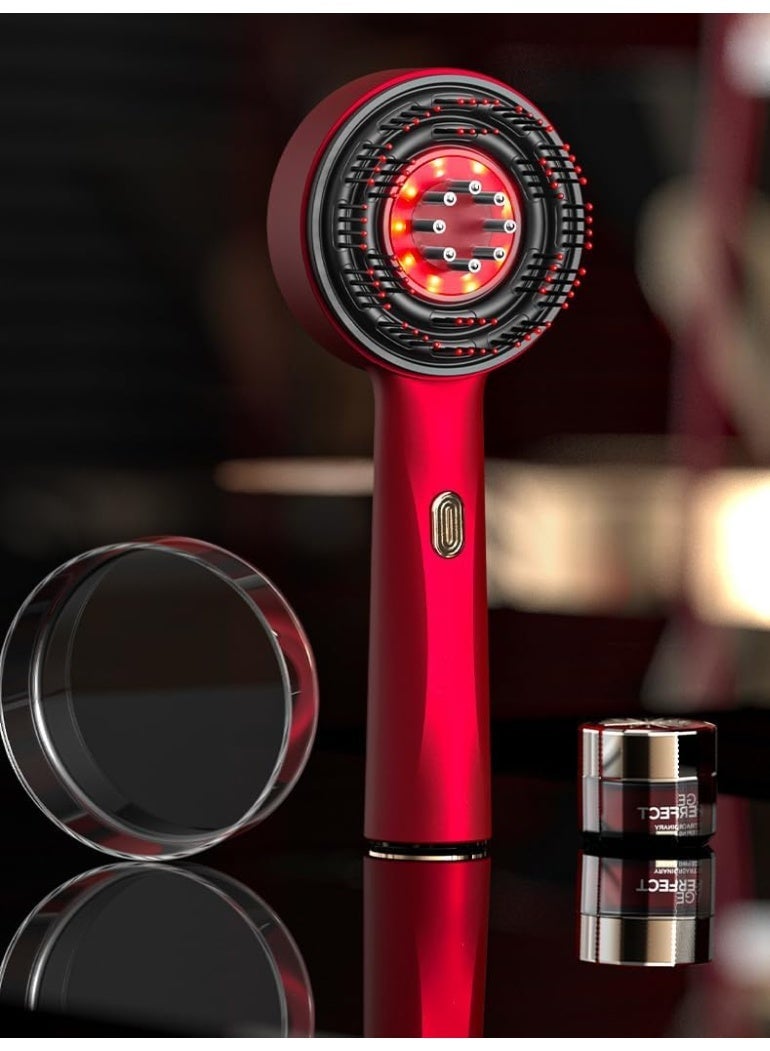 XTECH 3 in-1 Electric Scalp Massager Head, Handheld Portable Scratcher Massager for Hair Growth, Cordless Massager for Scalp & Hair, IPX7 Waterproof, Unique Essential Oil Atomization Function (Red) - Image 4